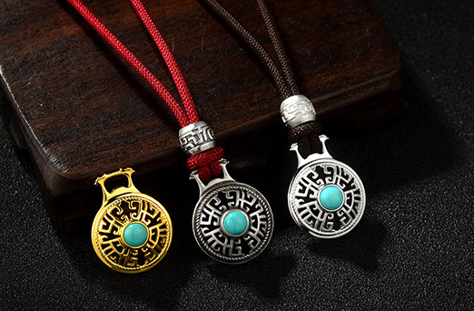 綠松石鑲嵌吊墜